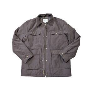 RAINFOREST OXFORD Men's medium, Brown, Zip Up canvas coat, lined Barn jacket